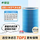 绿尘 适配小米米家（MI）空气净化器滤芯1代2代3代/2S/pro净化器过滤网滤芯粒子型除霾除PM2.5 M6