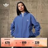 adidas通勤百搭经典休闲运动连帽夹克外套男女春夏阿迪达斯三叶草 深蓝   M