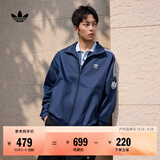 adidas通勤百搭三条纹休闲运动夹克早秋外套男女阿迪达斯三叶草   深靛蓝（推荐选大一码)   M