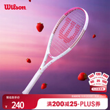 Wilson威尔胜轻量大拍面舒适粉白休闲网球拍BURN PINK   WR087910U2