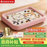 志高（CHIGO）炒酸奶机炒冰机儿童自制DIY冰淇淋六一儿童节礼物大号带盖粉色