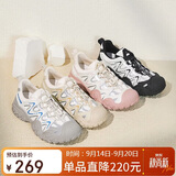 骆驼（CAMEL）丑萌登山鞋女时尚撞色户外休闲鞋 L24S076620 米/银/黄 40