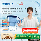 碧然德（BRITA）过滤净水器 家用滤水壶 净水壶 海洋系列 去水垢专家版滤芯11枚 环保加固包装