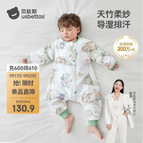 贝肽斯婴儿睡袋夏季竹棉纱布宝宝睡衣分腿儿童防踢被睡袋前4后2灵鹿 M