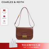 CHARLES&KEITH复古锁扣豆腐包单肩斜挎包包女包生日礼物送女友CK2-80781400 DARK BROWN深棕色CK2-80782444 S/M