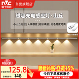 雷士（NVC）波纹猫眼感应灯带自粘橱柜灯磁吸入户玄关充电LED氛围灯银色112cm