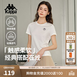 卡帕（Kappa）背靠背t恤女短袖复古26新夏透气纯棉显瘦半袖运动上衣K0E42TD01D 韩国白012-经典百搭丨舒适透气 M 尺码偏小，建议拍大一码