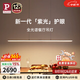 Paulmann P德国柏曼护眼餐厅吊灯全光谱一字长条餐桌吧台LED灯具简约智能 【推荐1.6-2m长桌】 已接入米家APP【雅光黑】