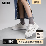 MIO宋亚轩同款米奥小白鞋休闲鞋厚底板鞋运动情侣溶解女鞋男老爹鞋 白色 李昀锐丁程鑫同款4.5cm 43