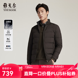雅戈尔羽绒服男立领羽绒服面料柔软舒适百搭轻薄羽绒服轻盈保暖 卡其 L 175/96A
