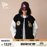 NEW ERA纽亦华MLB复古时尚设计情侣潮流棒球服夹克男女同款NE 14117432-海军蓝 L