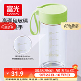 富光玻璃杯高硼硅玻璃水杯子女生便携牛奶咖啡刻度高颜值茶杯480ml