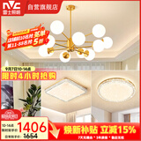 雷士（NVC）吊灯铜魔豆分子灯客厅北欧灯具灯饰创意现代轻奢两室一厅NGD12-2