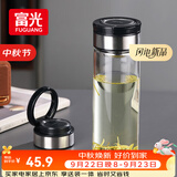 富光尚宇系列单层闷茶玻璃杯 男女士水杯 高硼硅玻璃杯子泡茶杯600ml