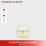 CHARLES&KEITH菱格链条手提斜挎小方包盒子包包女包生日礼物送女友CK2-80782534 Butter Yellow奶油黄色 小包