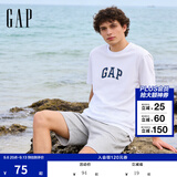 GAP男女装秋季款纯棉字母logo短袖T恤常规上衣美版570044 白色 XS 美码 S亚洲码175/88A 【偏小，建议选大一码】