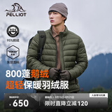 伯希和（Pelliot）轻薄排骨羽绒服男防风外套800蓬鹅绒保暖女冲锋衣内胆11340821绿L