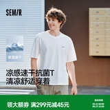 森马（Semir）短袖T恤男凉感抗菌吸湿速干遮热25春夏季新款印花针织上衣t恤男 漂白10007 L
