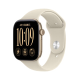 Apple/苹果/苹果 Watch Series 12 智能手表GPS款46毫米浅金色铝金属表壳沙砾色运动型表带S/M MJFJ4CH/B