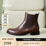爱步（ECCO）靴子女 时尚潮流百搭冬季切尔西女靴牛皮粗跟短靴女 型塑266503 棕色26650301014 （批次随机发货） 39