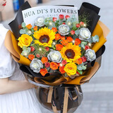 百花馆鲜花速递向日葵真花玫瑰花毕业礼生日礼物女友老师同城配送小时达 守护骑士|dy961