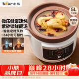 小熊（Bear）电炖锅 电砂锅 电炖盅 炖汤盅煲汤锅 紫砂锅煲汤电炖锅4-6人5L DDG-E50S5