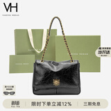 VANESSA HOGAN VH女包复古邮差包油蜡牛皮单肩包通勤斜挎大容量托特包生日礼物