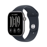 Apple/苹果/苹果 Watch Series 12 智能手表GPS款46毫米深空灰色铝金属表壳海军蓝色运动型表带S/M MJFE4CH/B