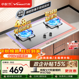 万和【蓝莲花B9B50】4.8kW液化气不锈钢猛火63%热效率家电嵌入式家用煤气双炉具台燃气灶