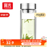 富光双层玻璃杯 大容量高硼硅玻璃泡茶杯子 带茶隔商务办公水杯男女士