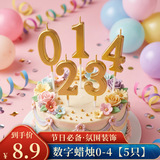 佳妍生日数字蜡烛 派对场景布置蛋糕插件纪念日周岁祝寿蜡烛5只