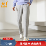 361°运动裤男秋季新品舒适百搭运动长裤直筒宽松健身跑步裤子情侣长裤 【女加绒】浅瓦花灰 L
