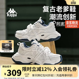 卡帕（Kappa）女鞋运动鞋透气老爹鞋子女秋季新款休闲增高小白鞋女 海昌蓝 36