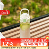 乐扣乐扣（LOCK&LOCK）人鱼线塑料运动水杯夏天便携水壶带刻度提手男女水杯子520ML绿色