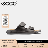 爱步（ECCO）拖鞋男 魔术贴勃肯鞋男士男鞋凉鞋外穿一字带拖鞋 科摩500904 铁灰色50090402013 41