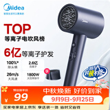 美的（Midea）6亿等离子护发电吹风 家用负离子吹风筒1800W大功率快干吹风机FJ308蓝 节日礼物