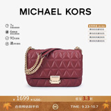 MICHAEL KORS【轻奢实用】SLOAN链条单肩斜挎腋下包大号 酒红色 轻奢礼物