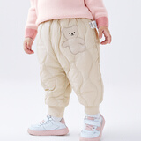 迷你巴拉巴拉儿童灯笼裤子冬男女童宝宝90%鸭绒保暖加厚羽绒裤 烟灰卡50522 100cm