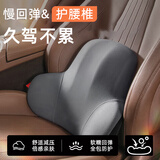 布雷什汽车腰靠靠垫靠背座椅腰枕车用车载腰垫通用款灰适用于小米SU7