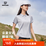 诺诗兰（NORTHLAND）【经典款】春夏户外男式速干短袖T恤吸湿排汗翻领Polo衫 淡紫雾色-女 165