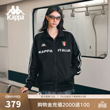 卡帕（Kappa）背靠背运动外套男女秋季新品美式泽西风高街休闲上衣K0F52WK02D 【复古运动 | 意大利盾牌标】深邃黑 M 尺码推荐170/92A 尺码偏大，建议拍小一码