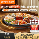 苏泊尔（SUPOR）多功能暖菜板 火锅+饭菜保温板 圆形加热菜板  80CM可旋转餐桌转盘  BZ80RH851J