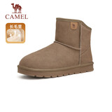 骆驼（CAMEL）男士高帮雪地靴加绒加厚秋冬保暖棉鞋 G13W223110 卡其 38 