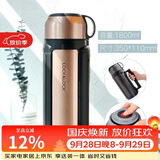 乐扣乐扣（LOCK&LOCK）保温壶304不锈钢保温保冷水壶户外露营旅行壶1.8L金色