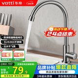 华帝（VATTI）单冷厨房水龙头304不锈钢枪灰 洗菜盆洗菜池水槽适用 016000H