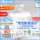 雷士（NVC）LED照明枕边风风扇灯吊扇灯北欧卧室全光谱1级能效智控36瓦餐厅灯
