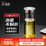 希诺玻璃杯单层加厚大容量家用办公泡茶杯子男车载水杯XN-6017L 530mL