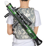 儿童枪玩具筒火箭炮迫击炮仿人真可发射海绵软弹导弹射击拼装男女孩 火箭筒军绿色+泡弹3发+平底锅+红外+倍镜+背带