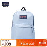 JANSPORT杰斯伯书包轻便双肩包男女旅行包简约背包电脑包学生校园 4QUT7G7雾霾蓝-侧边袋