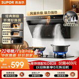 苏泊尔（SUPOR）家用抽吸排大吸力油烟机20m³侧吸式宽域拢烟350mm纤薄机身挥手智控防污玻璃小户型 DJ13Pro